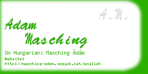 adam masching business card