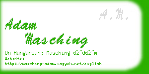 adam masching business card